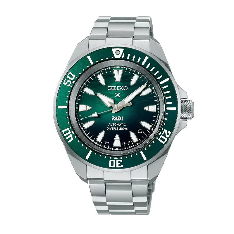 Seiko Prospex PADI Special Edition SRPL53K1 men's automatic diver watch with oceanic textured gradient dial and stainless steel bracelet